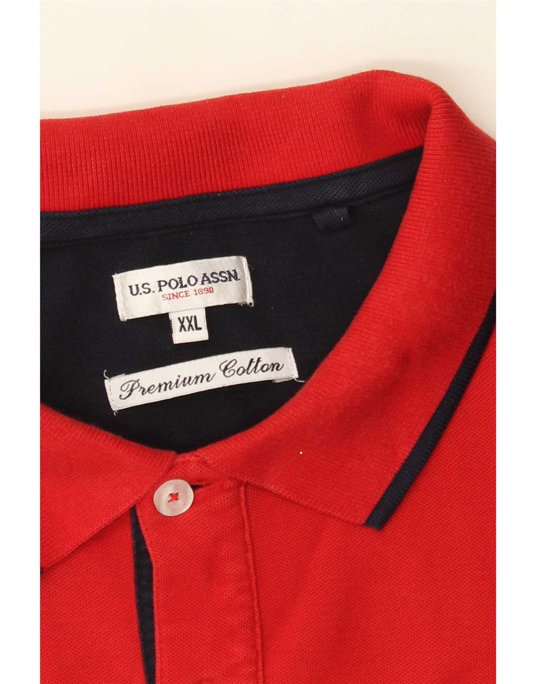 US Polo Assn. Koszula męska 2XL czerwona bawełniana