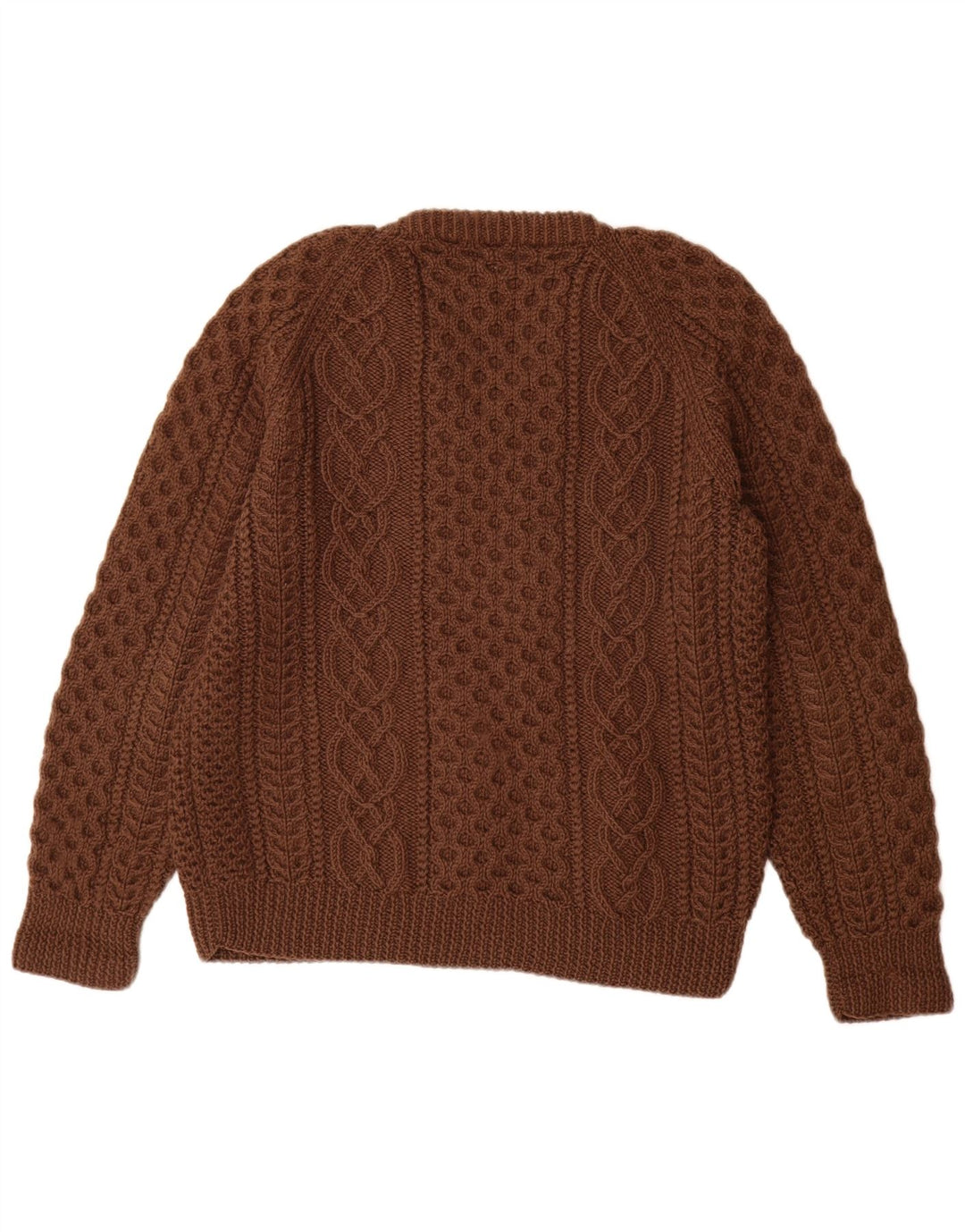 Sweter damski VINTAGE z dekoltem w kształcie litery V, UK 14, duży brązowy