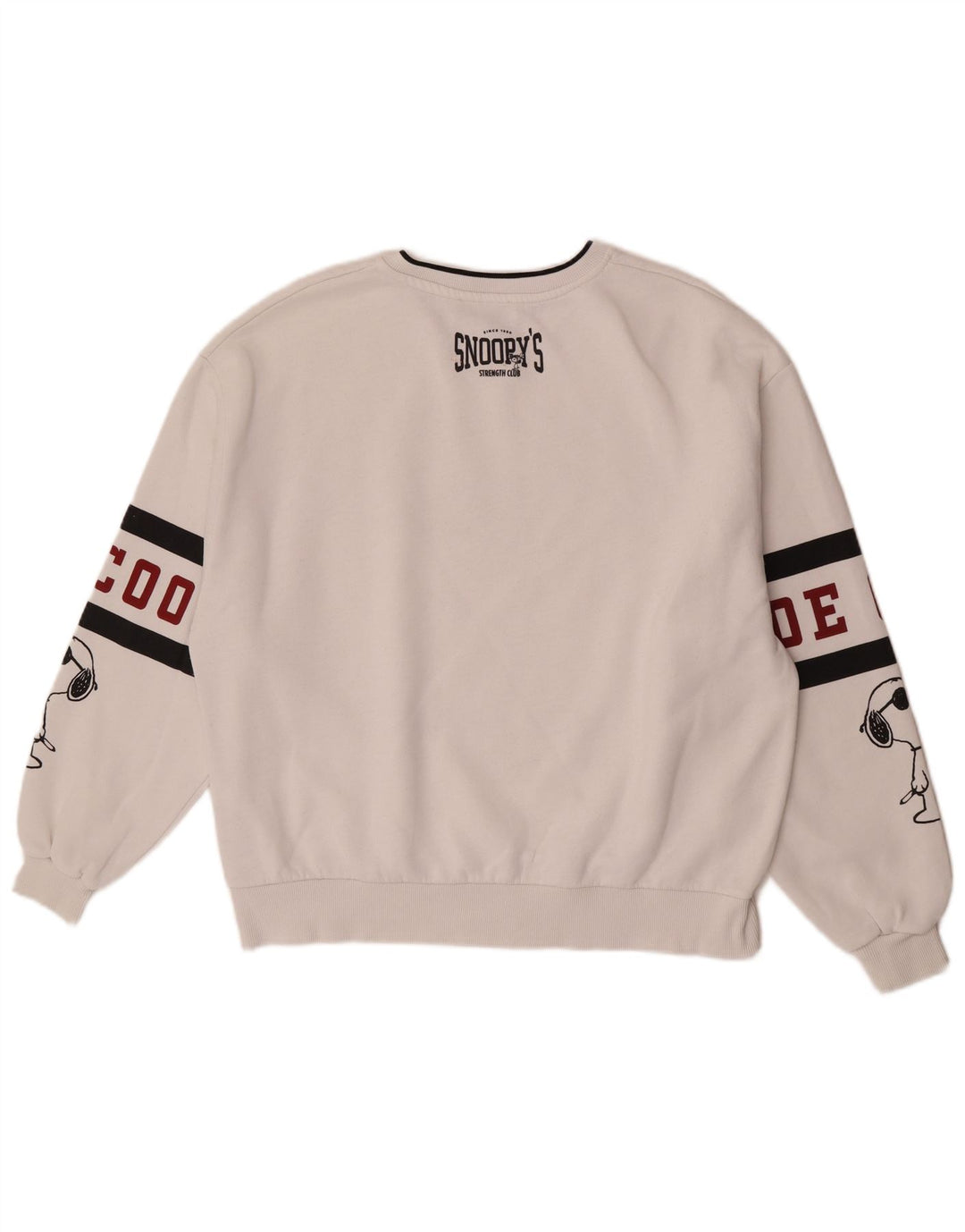 Męski sweter Pull & Bear z grafiką Peanuts, kolor średniobiały