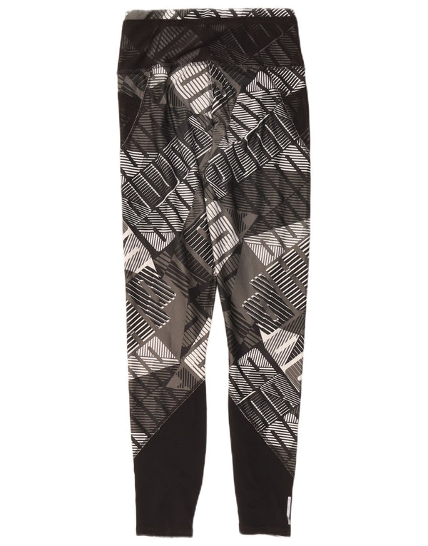 Damskie legginsy Puma Graphic UK 4 XS, czarny poliester