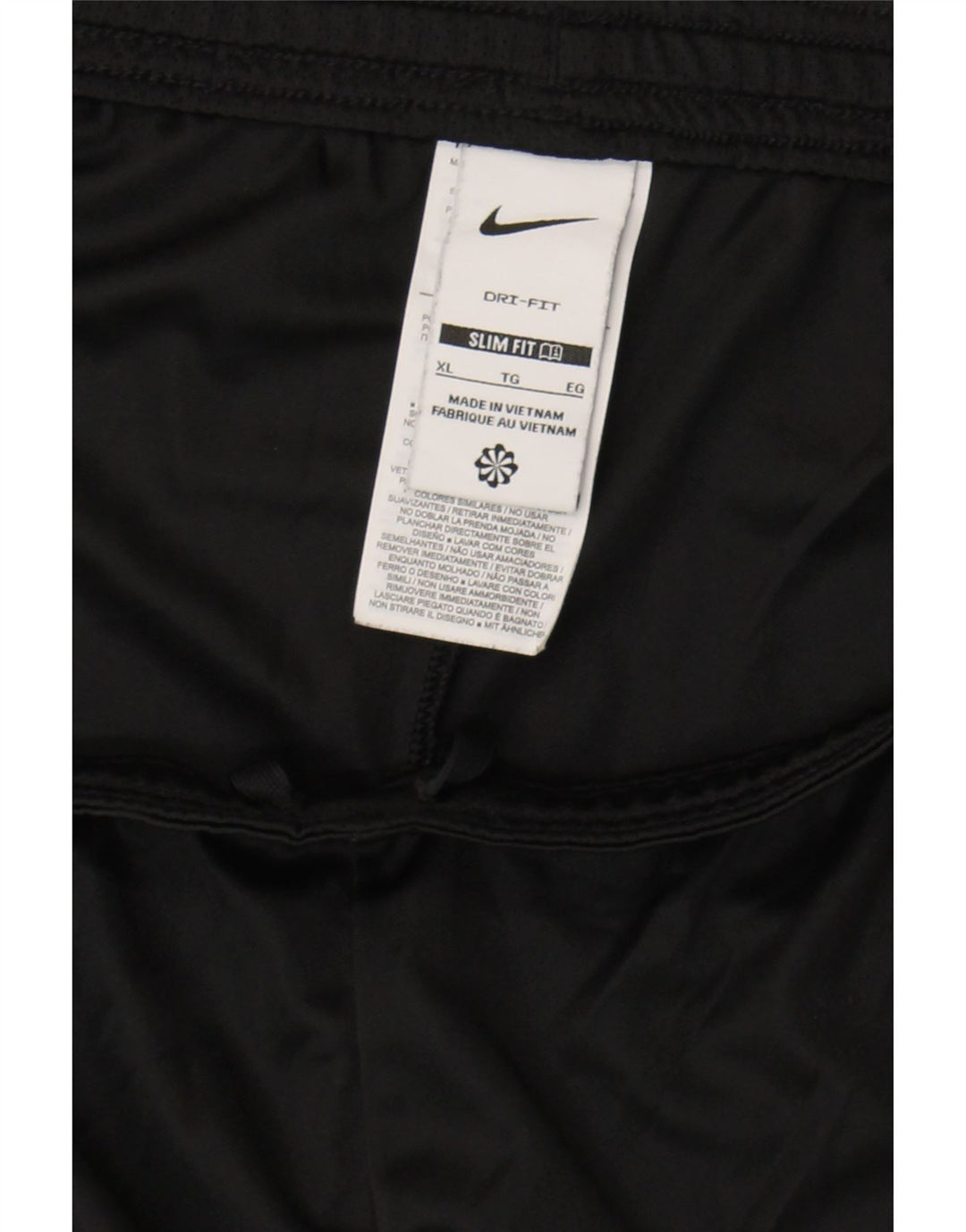 Męskie spodenki sportowe Nike Dri Fit Slim XL, czarny, poliester z blokami kolorów