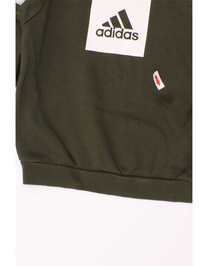 Chłopięca bluza Adidas z grafiką, 3-4 lata, zielona bawełna