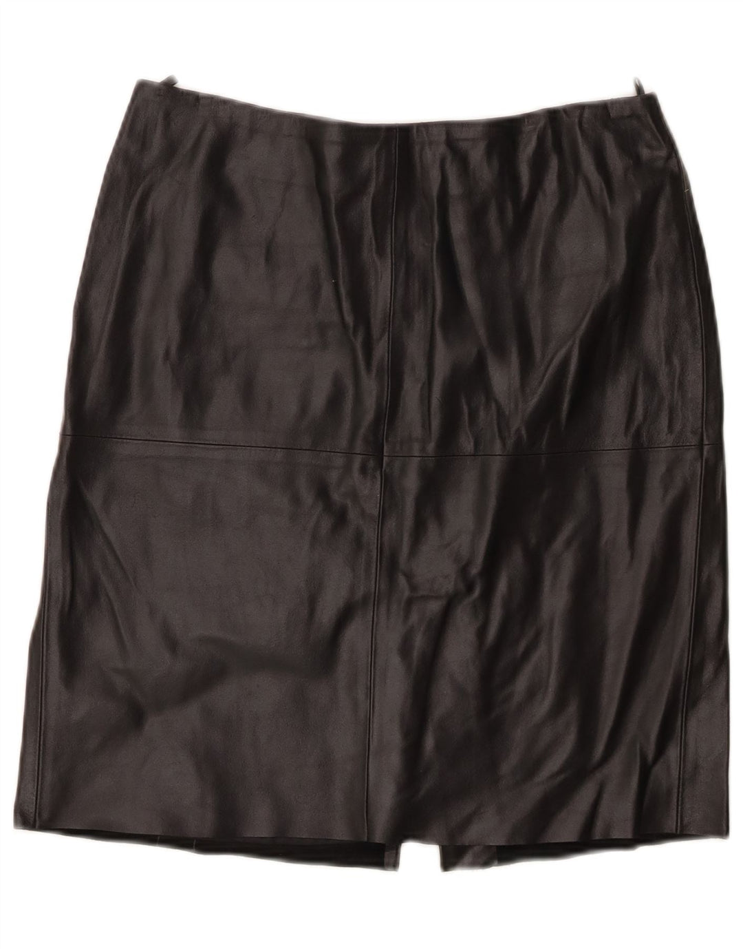 Spódnica skórzana damska Benetton IT 44 Medium W30 Czarna skóra