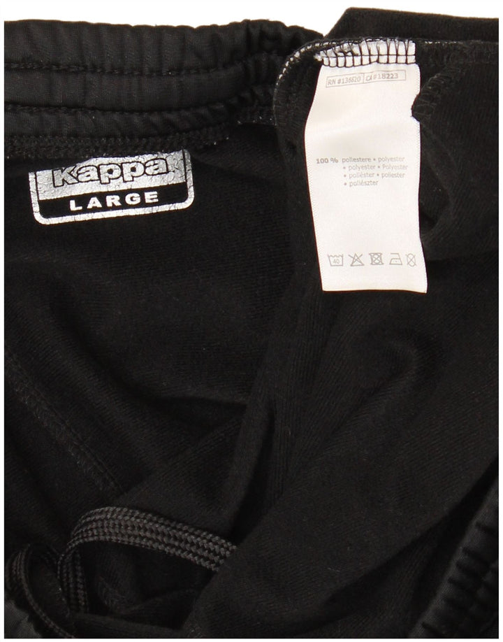 Damskie spodnie dresowe Kappa Joggers UK 14, duże, czarne, poliestrowe
