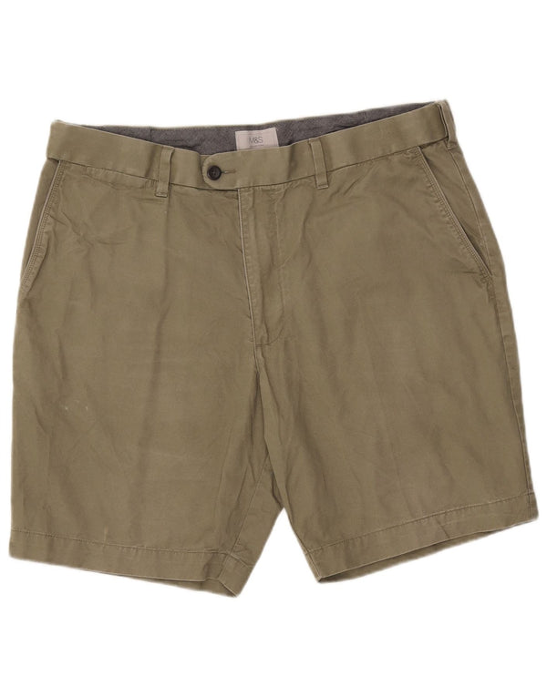Męskie spodenki Chino Marks & Spencer W38 XL, zielone, bawełniane