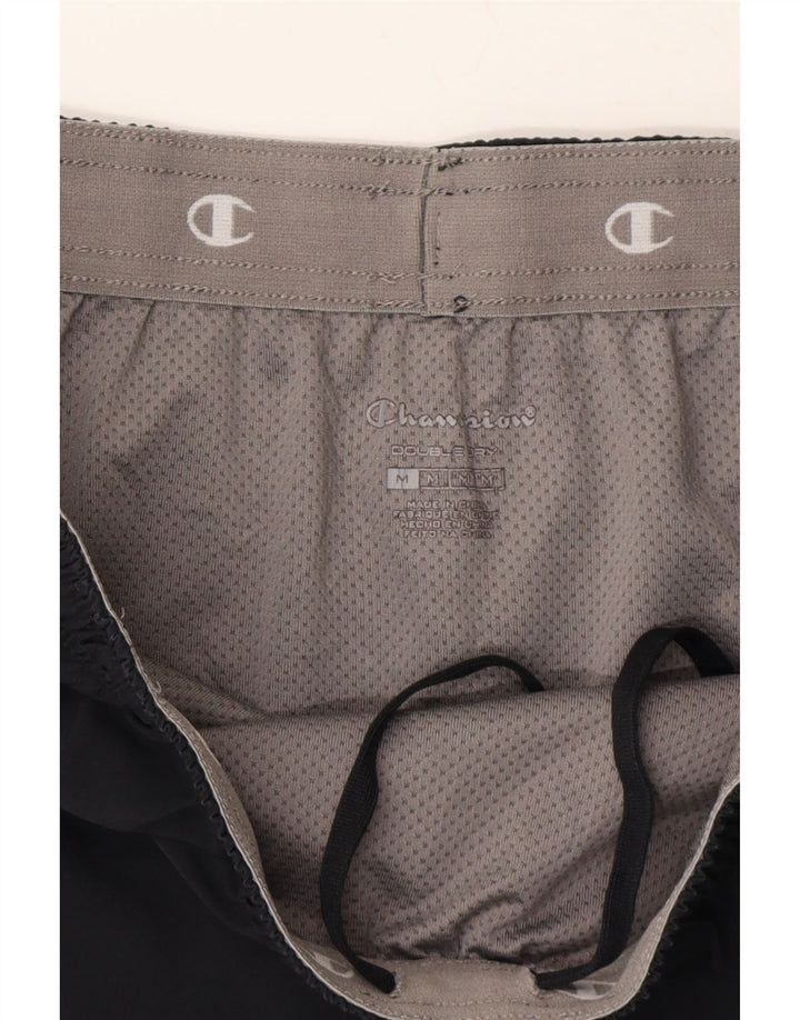 CHAMPION Womens Sport Shorts Medium Black Polyester Vintage Champion and Second-Hand Champion from Messina Hembry 