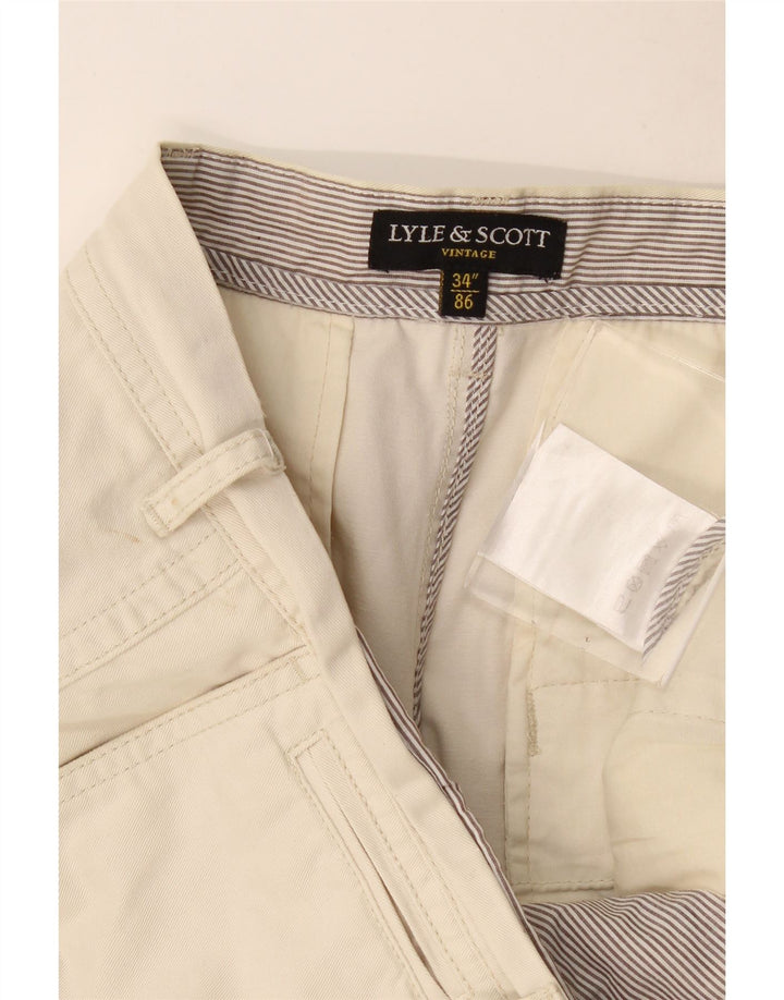 Męskie spodenki Chino Lyle & Scott W34, duże, beżowe