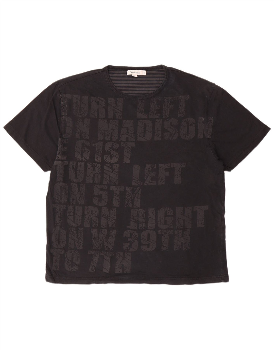 Męska koszulka z grafiką CALVIN KLEIN, XL, czarna, bawełniana