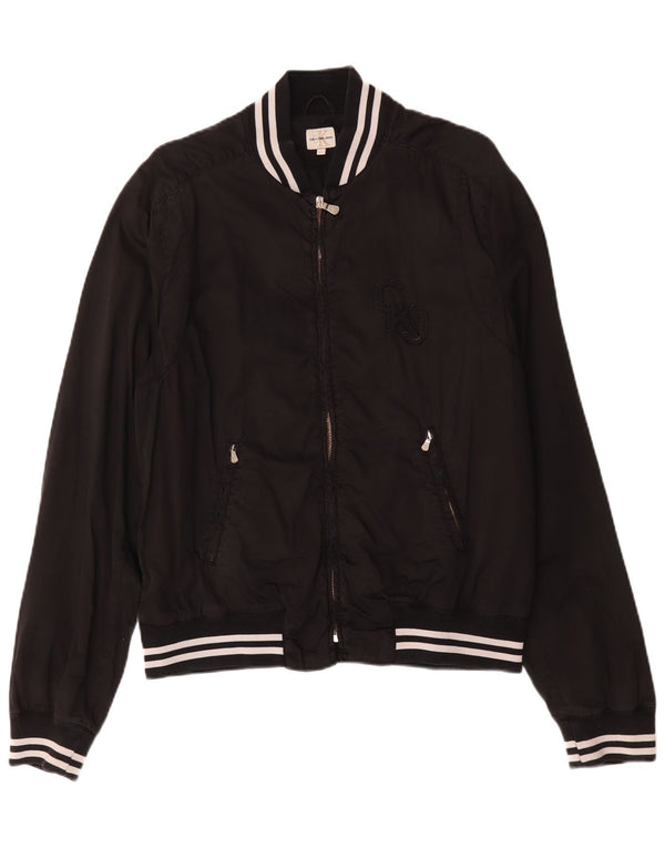 Męska kurtka bomberka Calvin Klein Jeans Graphic UK 42 XL, czarna bawełna