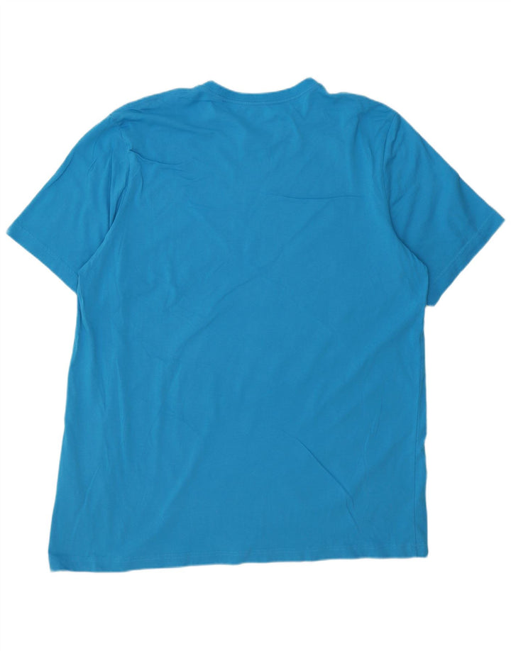 Adidas Męska koszulka Top 2XL Niebieska bawełna
