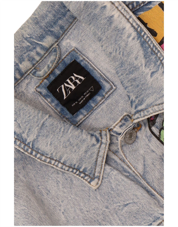 Męska kurtka dżinsowa Zara w trudnej sytuacji, UK 42 XL, niebieska