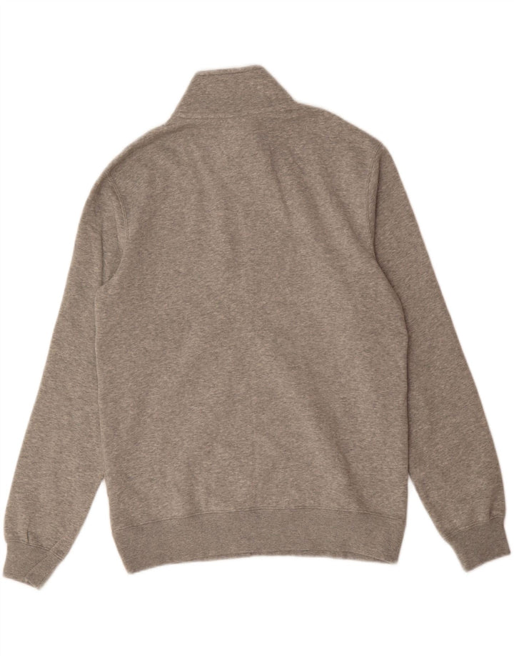 NIKE Mens Zip Neck Sweatshirt Jumper Medium Grey Cotton Vintage Nike and Second-Hand Nike from Messina Hembry 