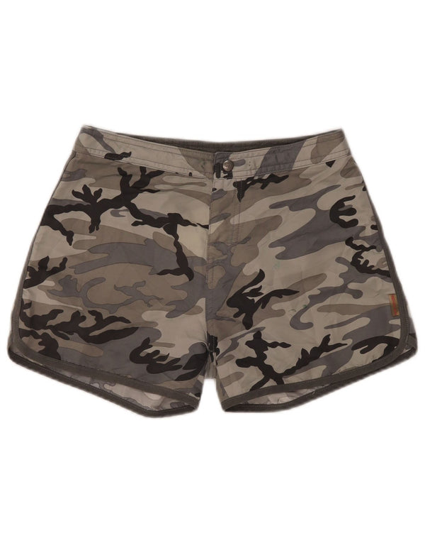 VANS Womens Casual Shorts W27 Small  Grey Camouflage