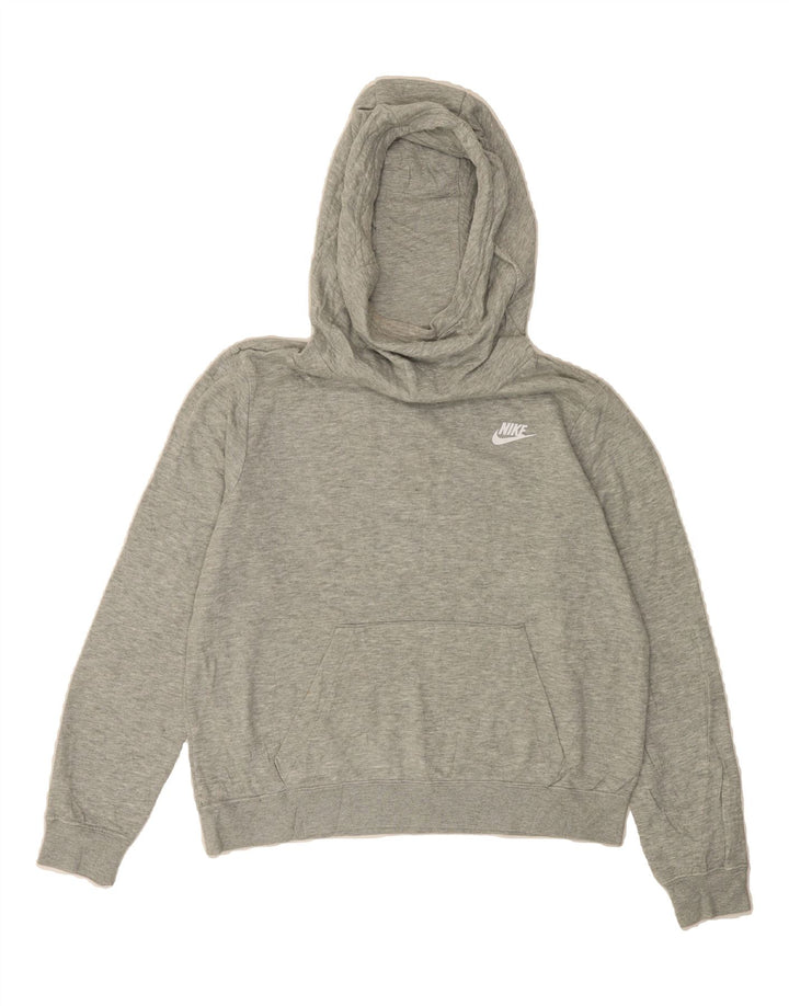 NIKE Womens Hoodie Jumper UK 14 Medium Grey Cotton Vintage Nike and Second-Hand Nike from Messina Hembry 