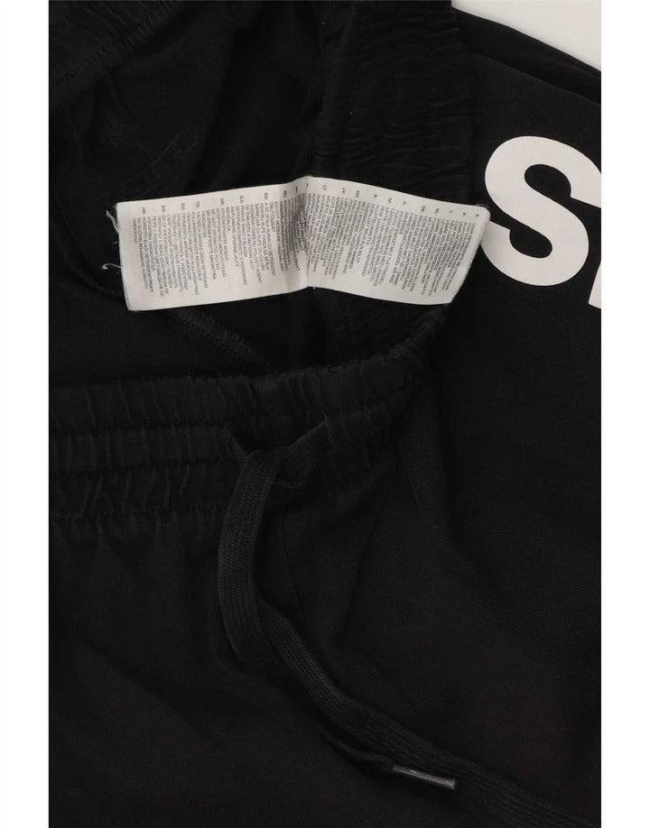 Męskie spodenki sportowe Adidas z grafiką, średnie czarne, bawełniane