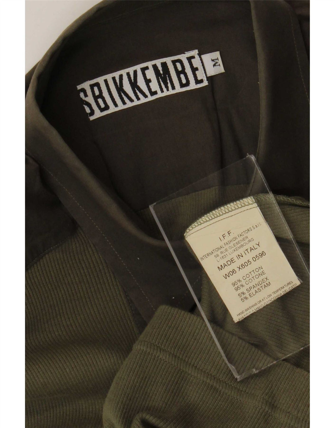 Męska koszula graficzna Bikkembergs, bawełniana w kolorze średniego khaki
