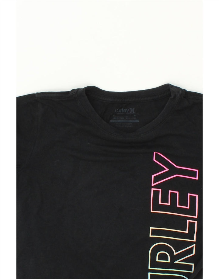 HURLEY Boys Graphic T-Shirt Top 10-11 Years Medium  Black Cotton Vintage Hurley and Second-Hand Hurley from Messina Hembry 