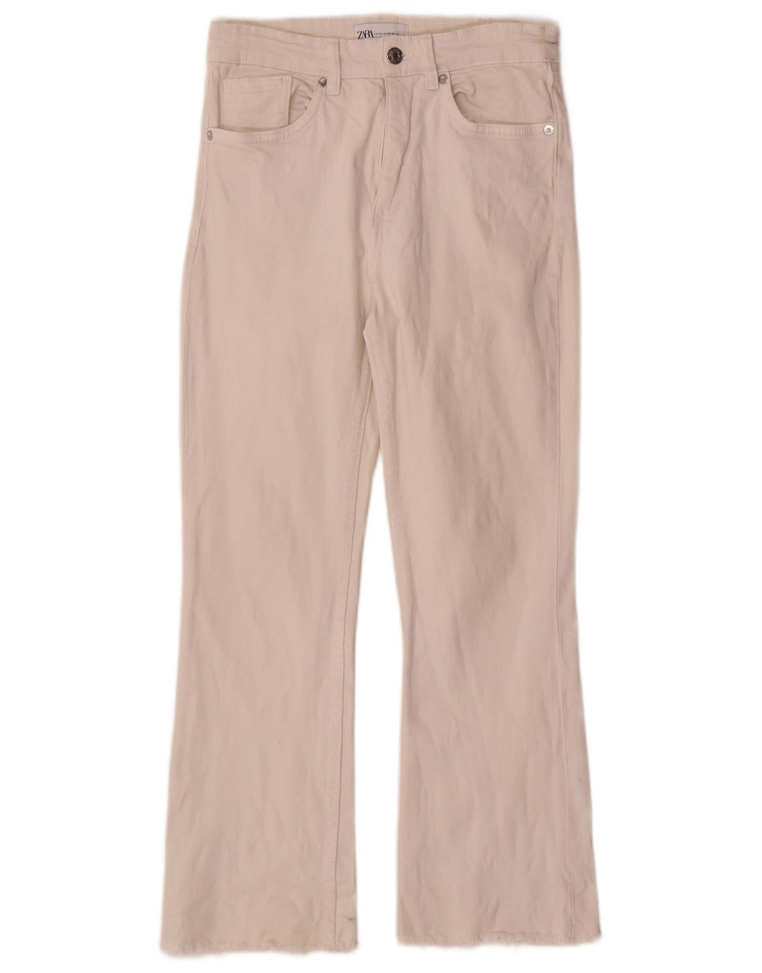 Dżinsy damskie Zara Cropped EU 38 Small W28 L25 Białe