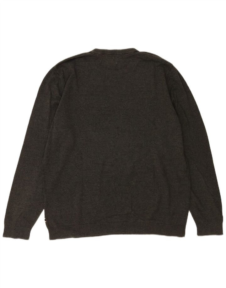 Męski sweter Jack & Jones z okrągłym dekoltem, 2XL, szara bawełna