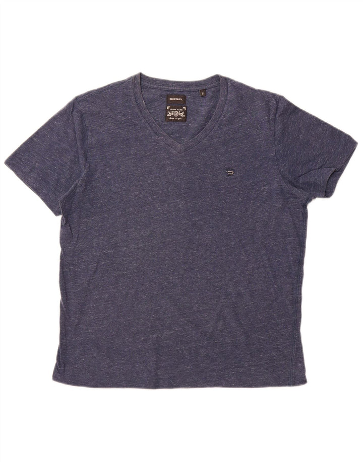 T-shirt męski DIESEL, mały, granatowy, nakrapiany