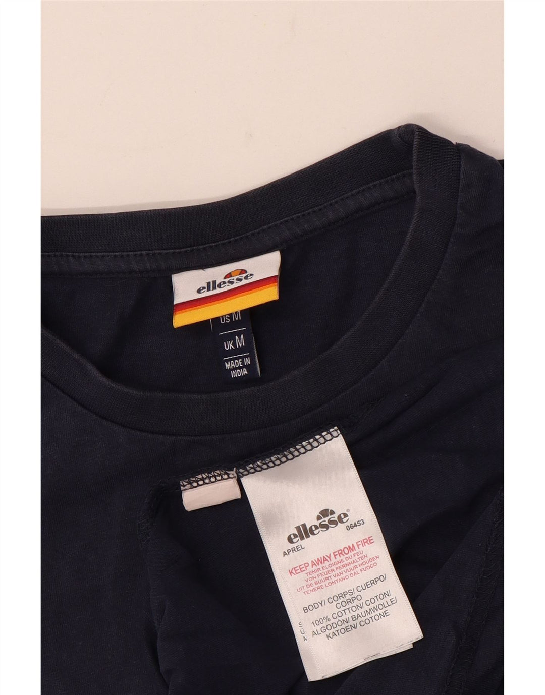 Męska koszulka z grafiką Ellesse Top, średnia, granatowa bawełna