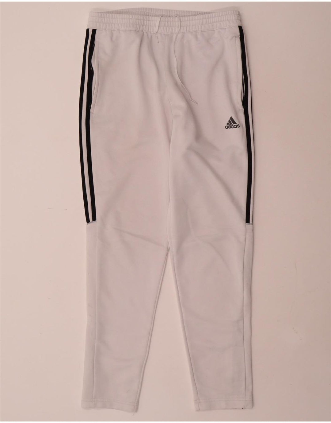 Męskie spodnie dresowe Adidas Aeroready, średni biały poliester
