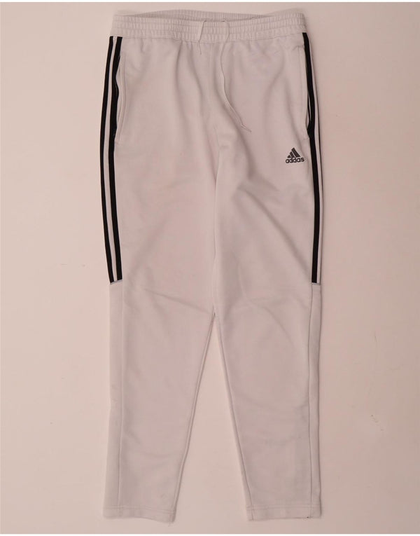 Męskie spodnie dresowe Adidas Aeroready, średni biały poliester