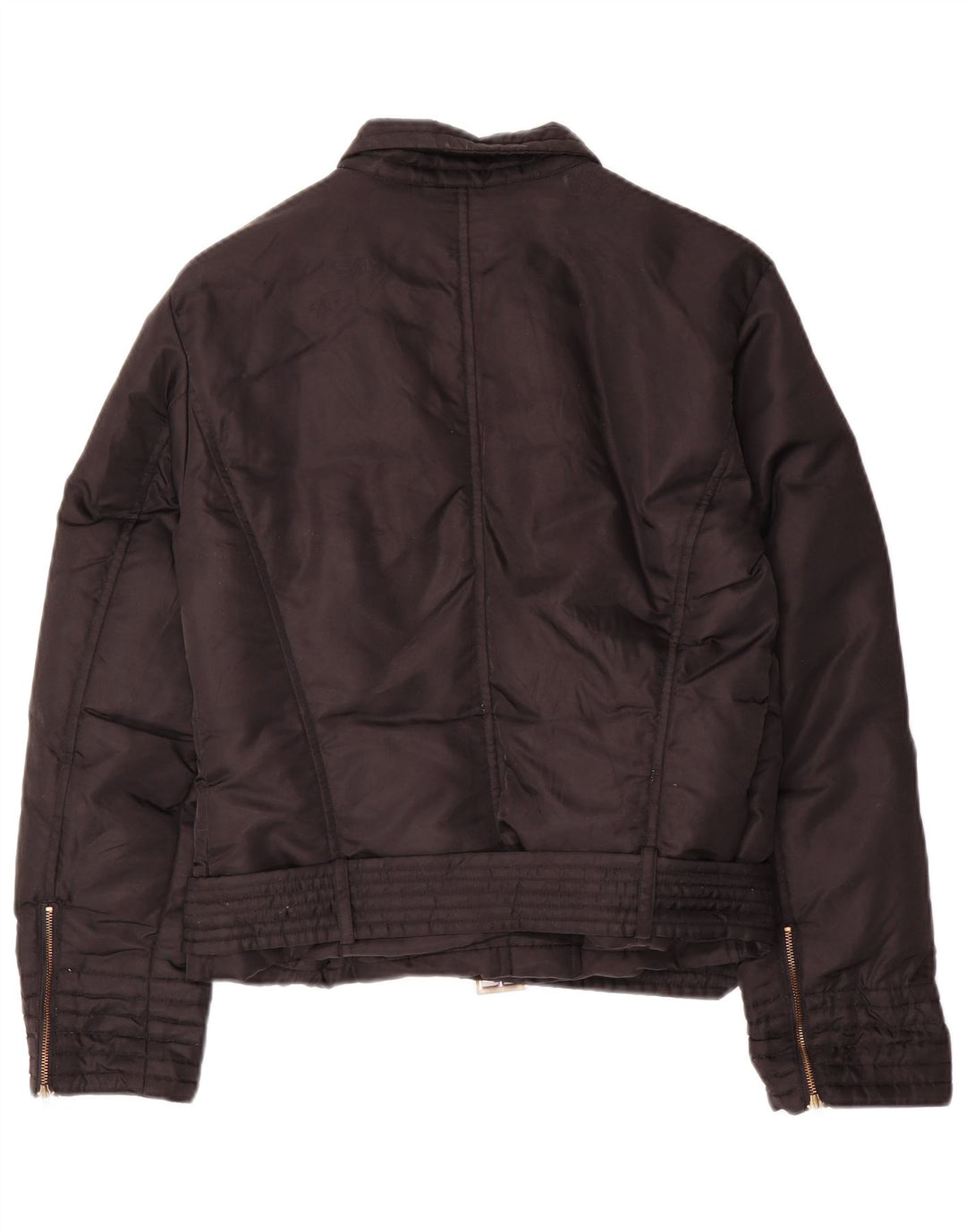 Damska kurtka motocyklowa Benetton Oversize, wyściełana, UK 10, mała, czarna, nylonowa