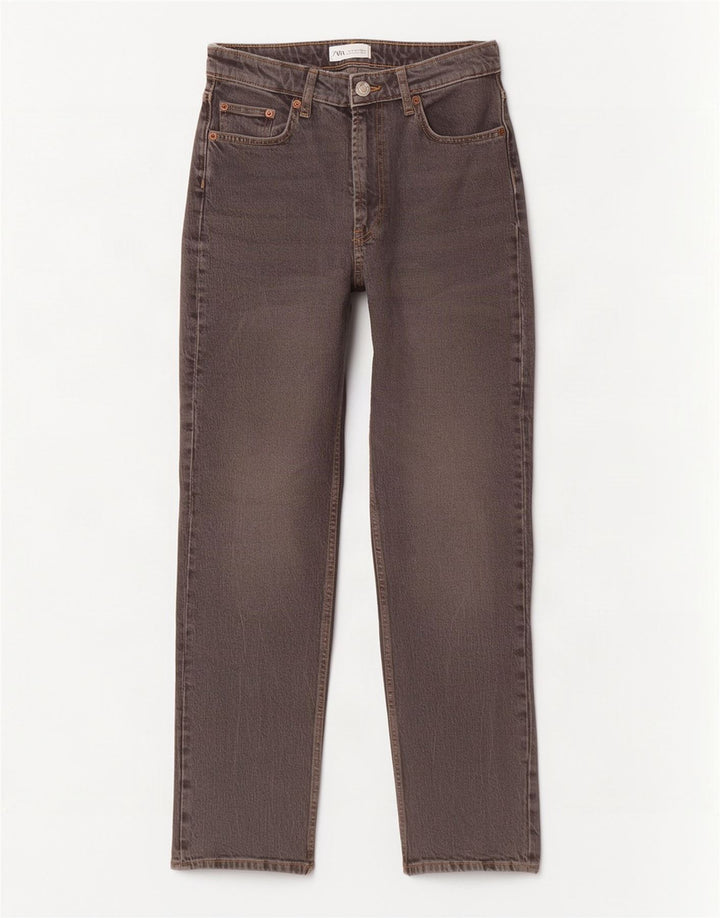 Damskie proste dżinsy Zara EU 40 Medium W30 L29 Szare