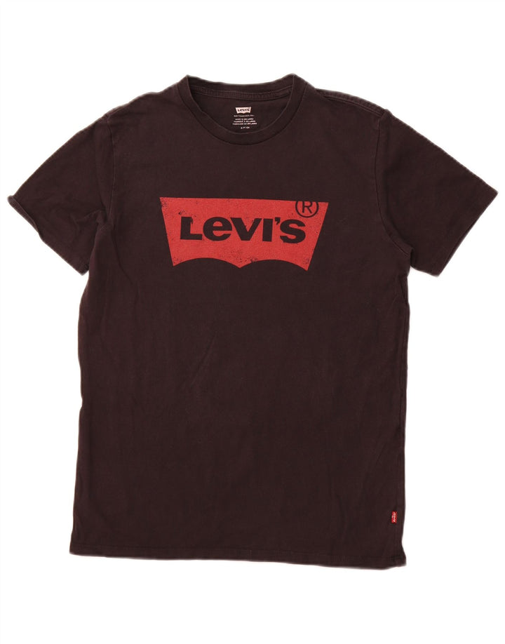 Męski T-shirt z grafiką LEVI'S, mały, czarny, bawełniany