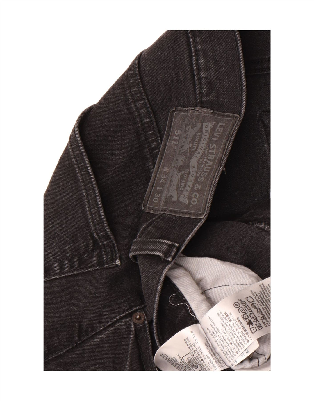 Męskie jeansy Levi's 511 Slim W34 L30 Czarna bawełna