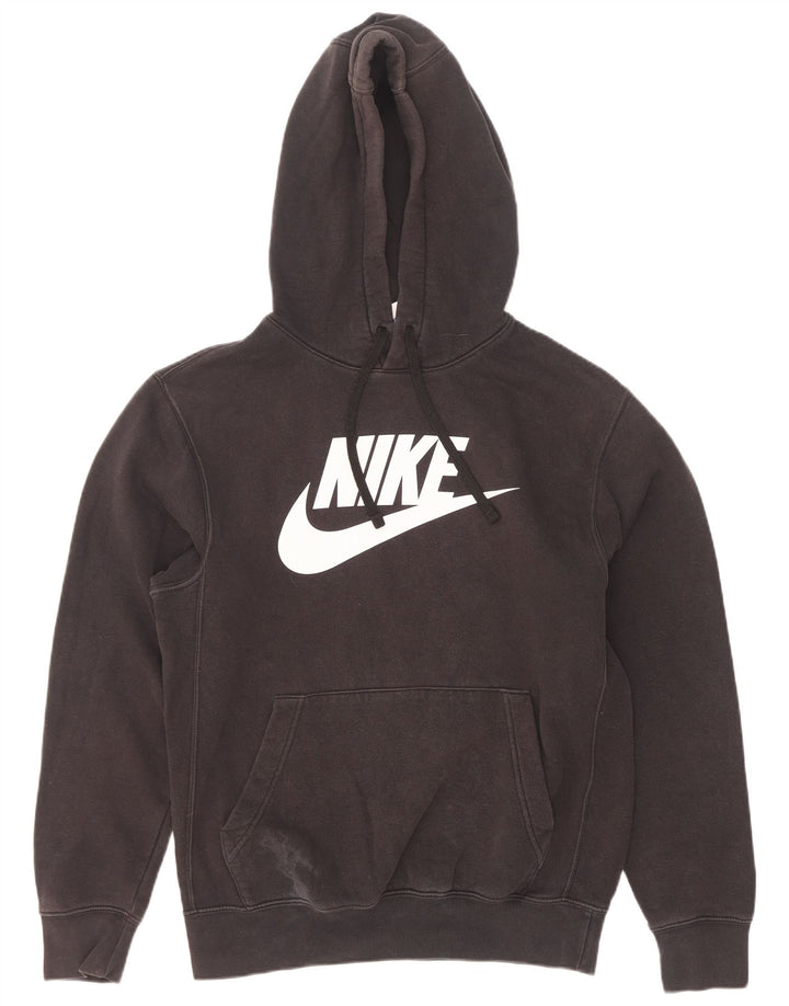 Męski sweter z kapturem Nike z grafiką, mały, czarny, bawełniany