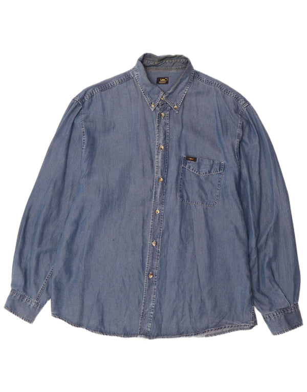 Koszula męska LEE XL, niebieska Tencel