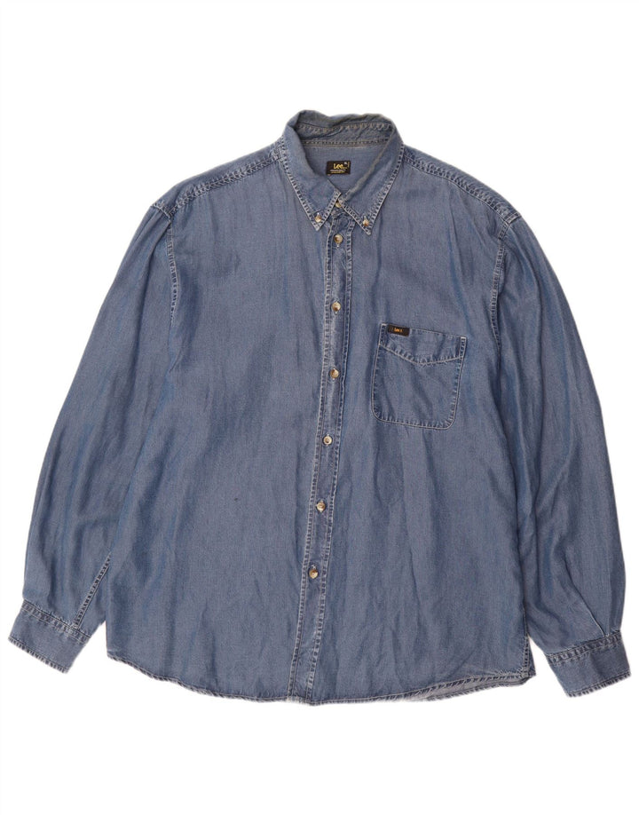 Koszula męska LEE XL, niebieska Tencel