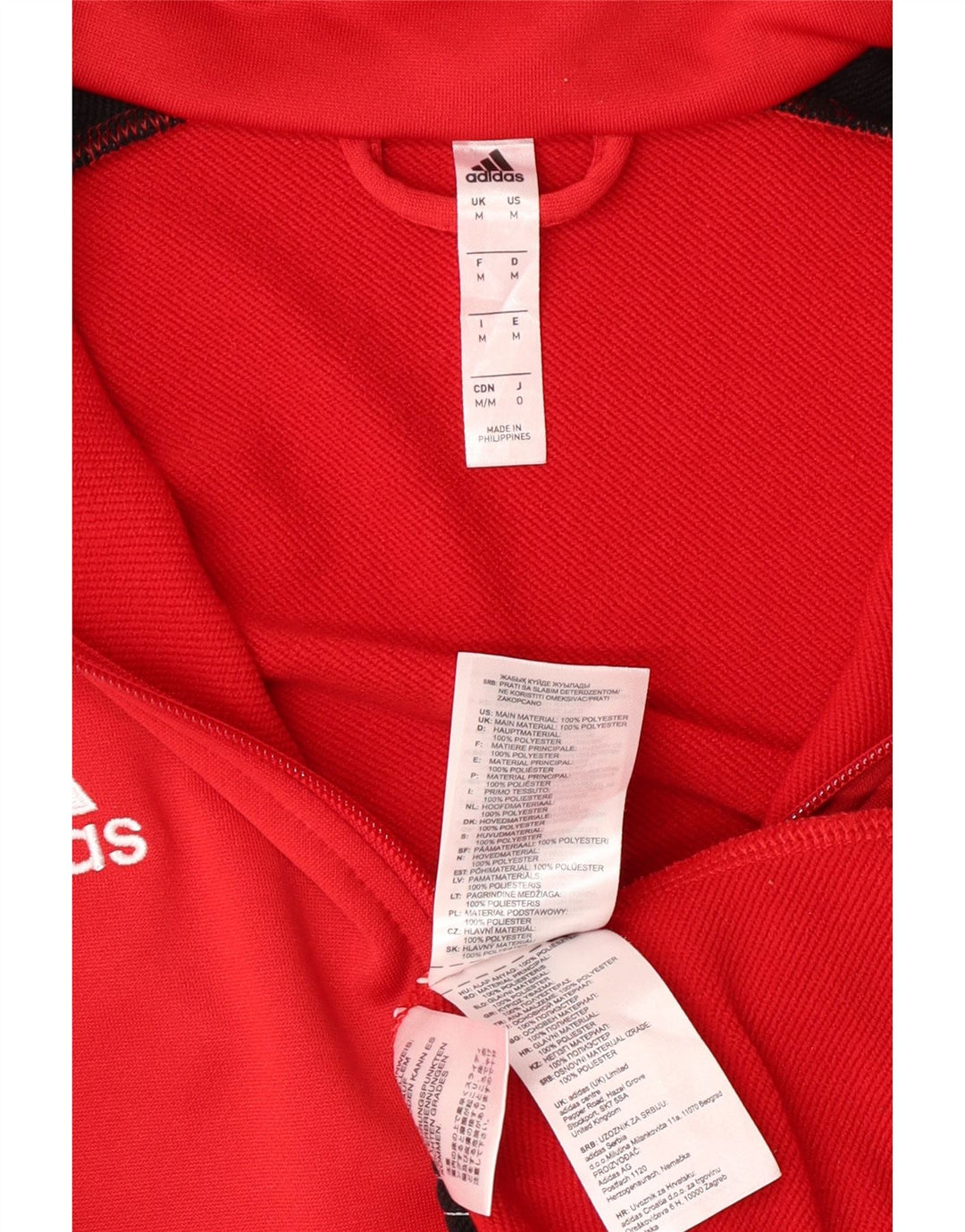 Adidas Męska bluza dresowa Top Jacket Medium Red Colorblock Poliester