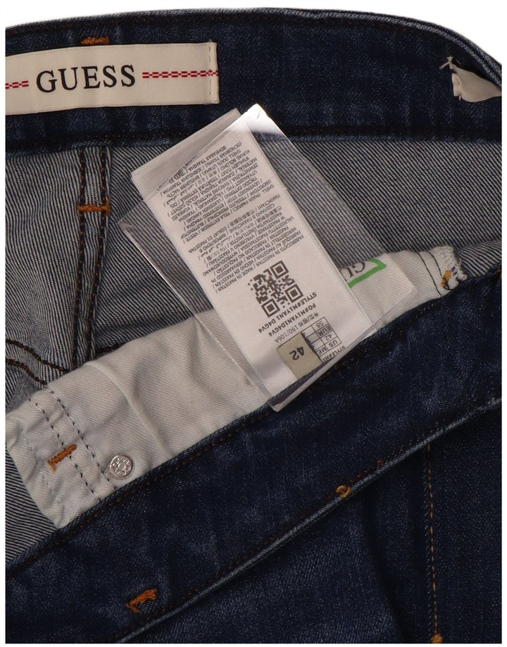 Męskie jeansy skinny GUESS W42 L28 Niebieski poliester