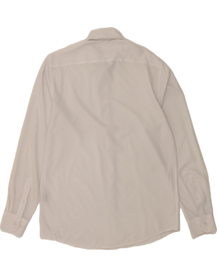 NAUTICA Mens Slim Fit Shirt Size 16 1/2 Large Grey Polyester Vintage Nautica and Second-Hand Nautica from Messina Hembry 