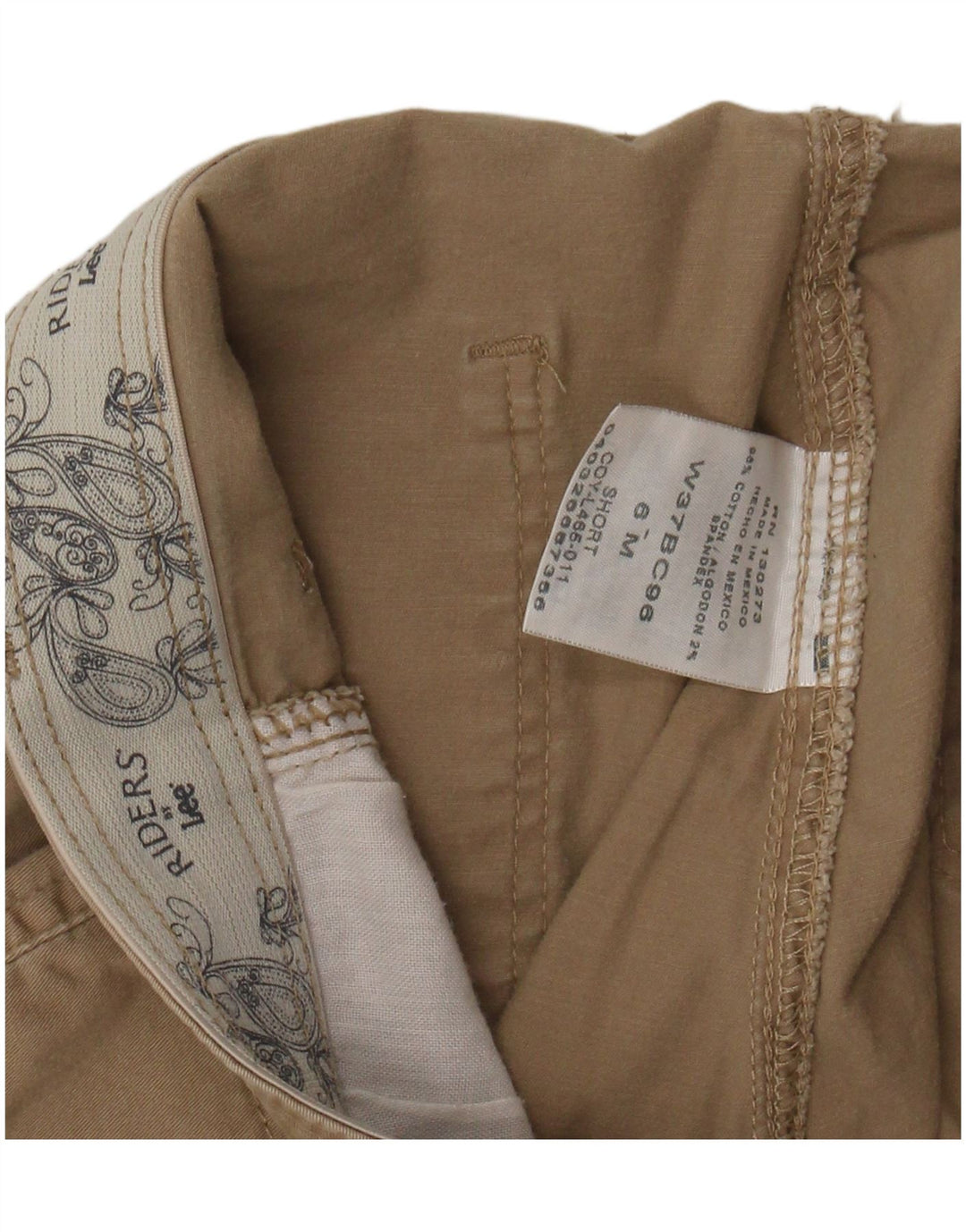 Damskie spodenki LEE Riders US 6 Medium W28, bawełna khaki