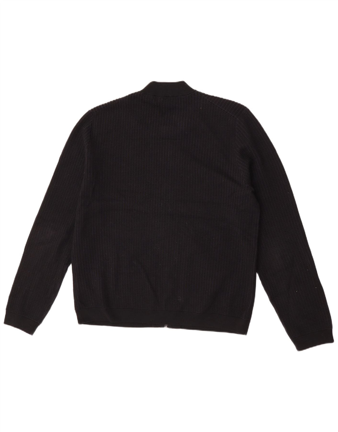 Cos Męski sweter rozpinany, duży, czarny, bawełniany
