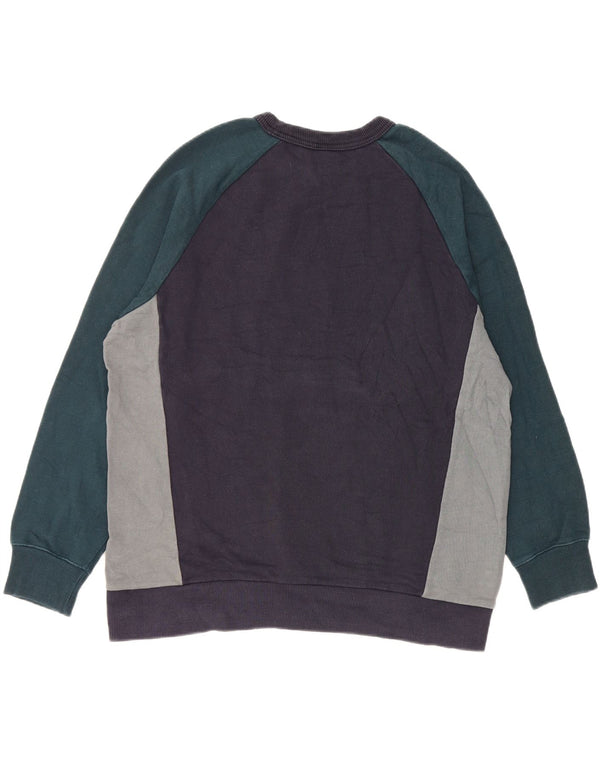Męska bluza Zara XL, granatowa, z blokami kolorów, bawełniana