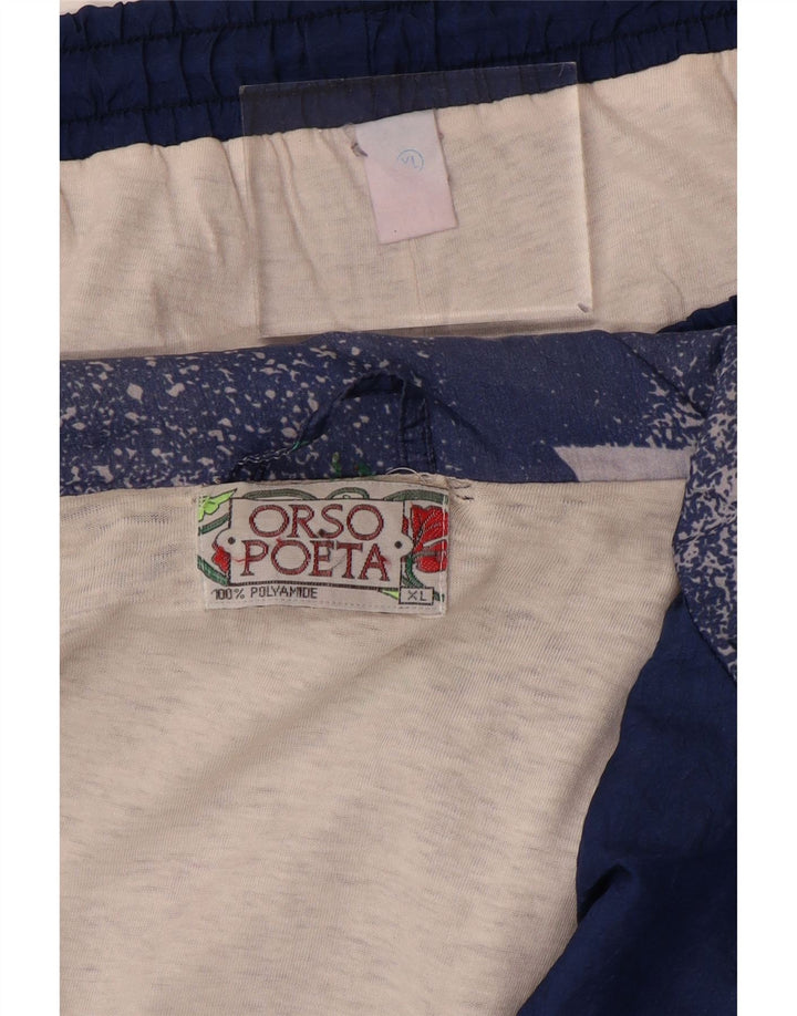 ORSO POETA Męski dres XL, granatowy, geometryczny, poliamid