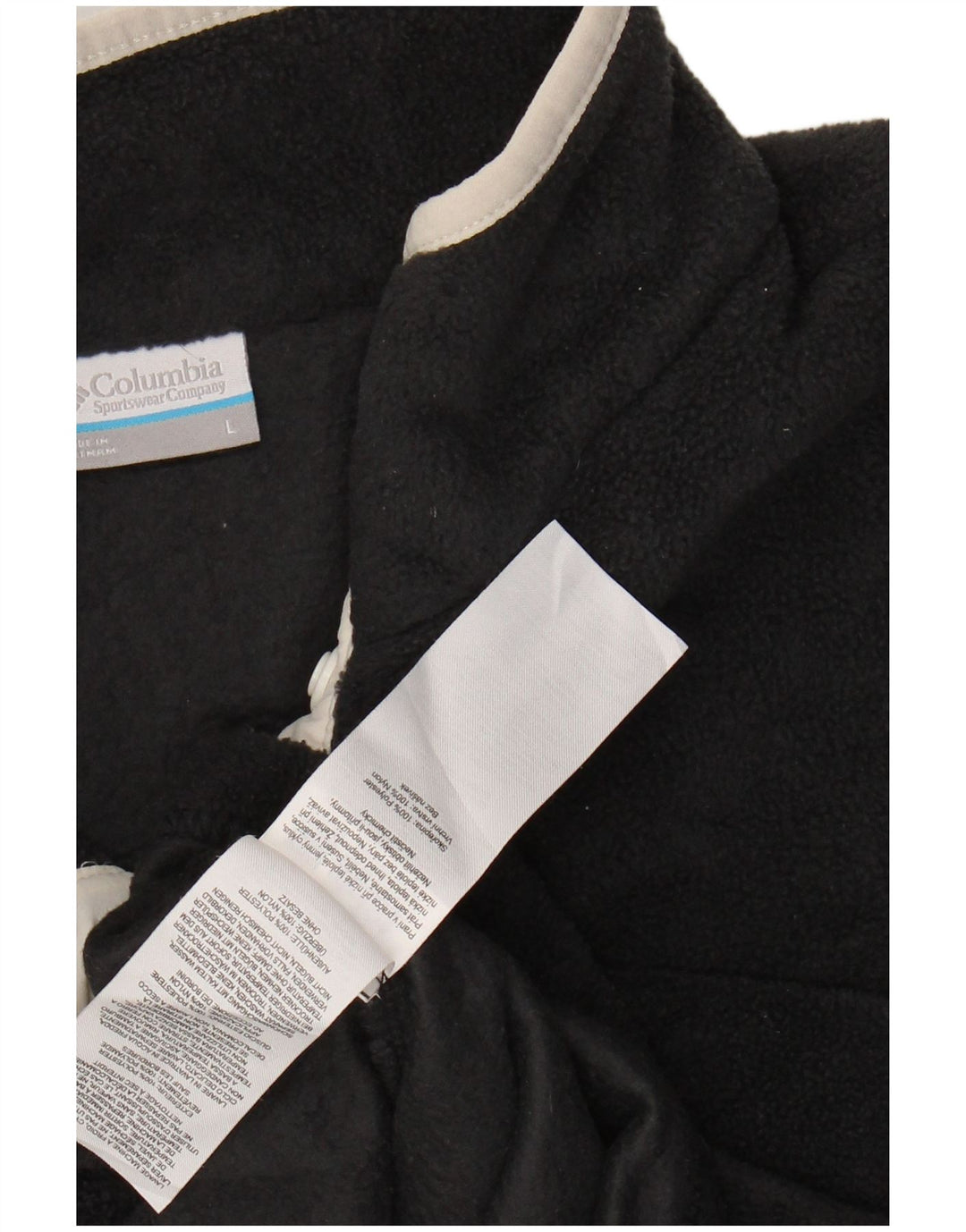 Damski sweter polarowy COLUMBIA z kołnierzykiem, UK 16, duży, szary poliester