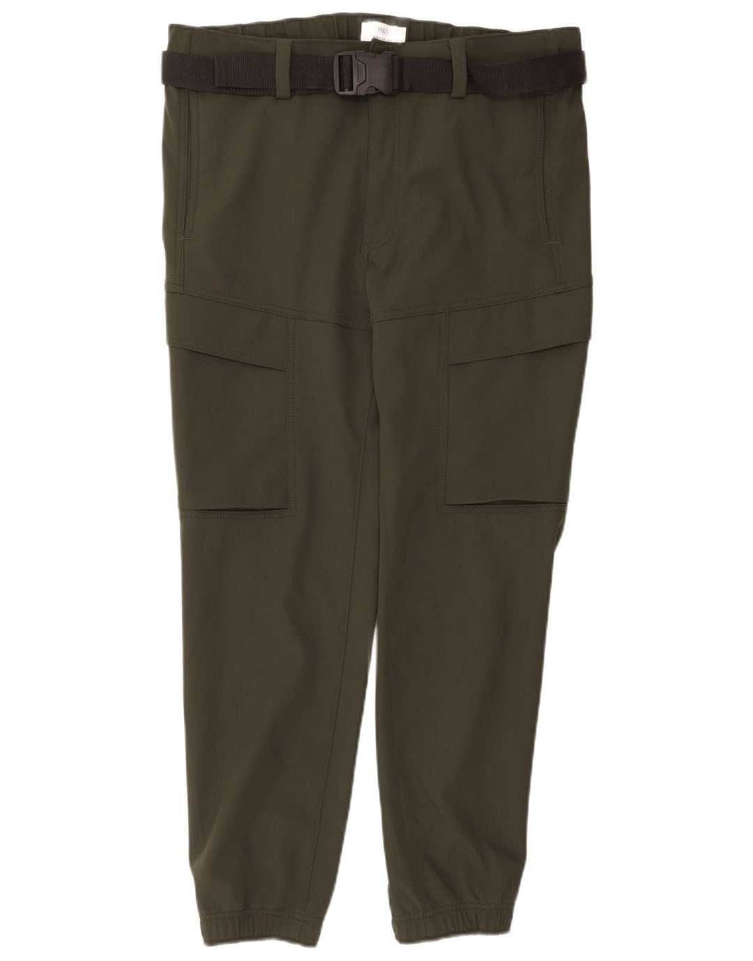Marks & Spencer Męskie proste spodnie cargo W36 L31 Khaki Poliester