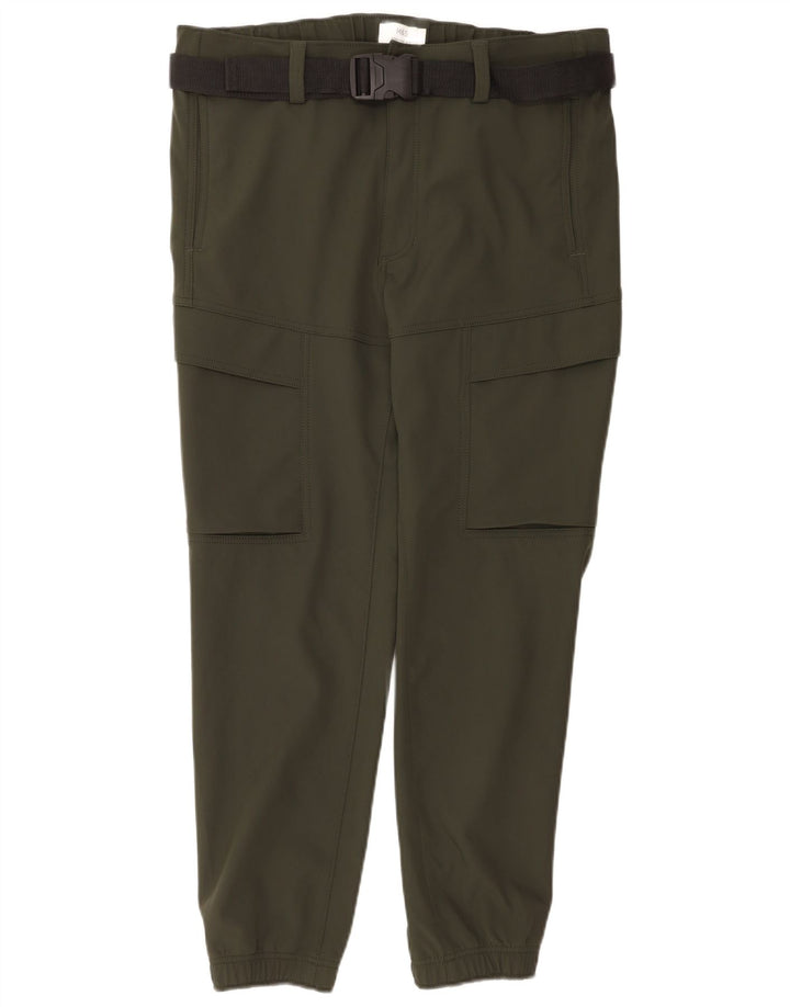 Marks & Spencer Męskie proste spodnie cargo W36 L31 Khaki Poliester