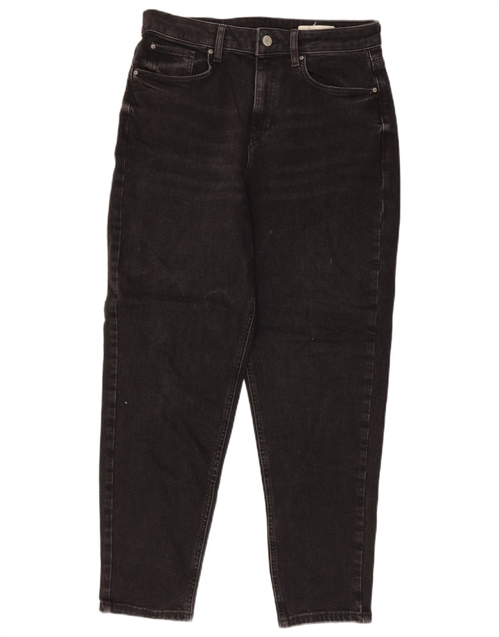Marks & Spencer Damskie jeansy Mom Tapered UK 12 Medium W30 L27 Czarne