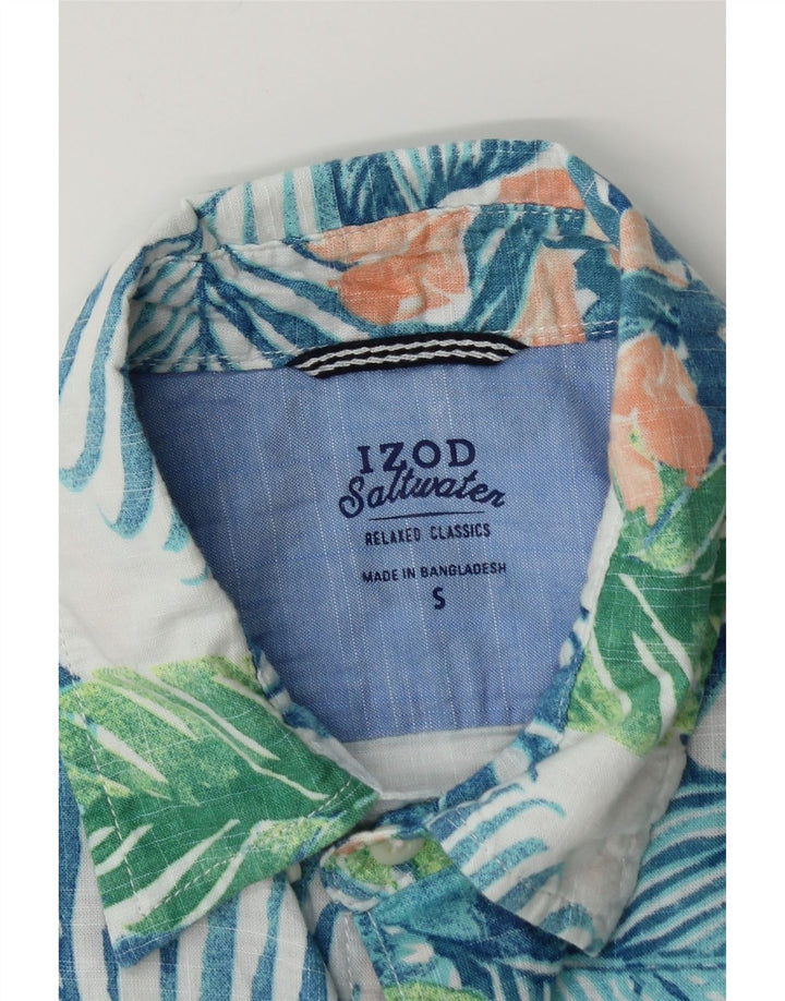 IZOD Męska koszula z krótkim rękawem Salt Water, mała niebieska w kwiaty