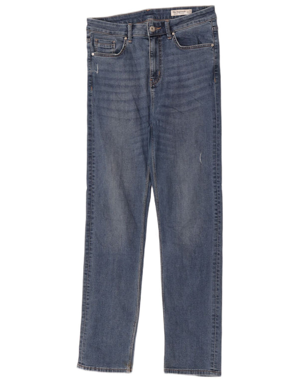 Marks & Spencer Damskie The Sienna Straight Jeans UK 12 Medium W30 L30 Niebieski