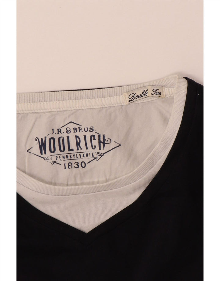 WOOLRICH Boys T-Shirt Top 13-14 Years Navy Blue Cotton