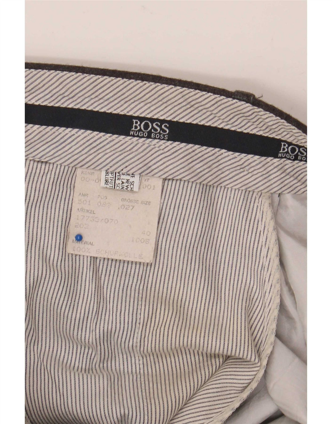 Męskie spodnie garniturowe Hugo Boss W36 L30 Szara nowa wełna