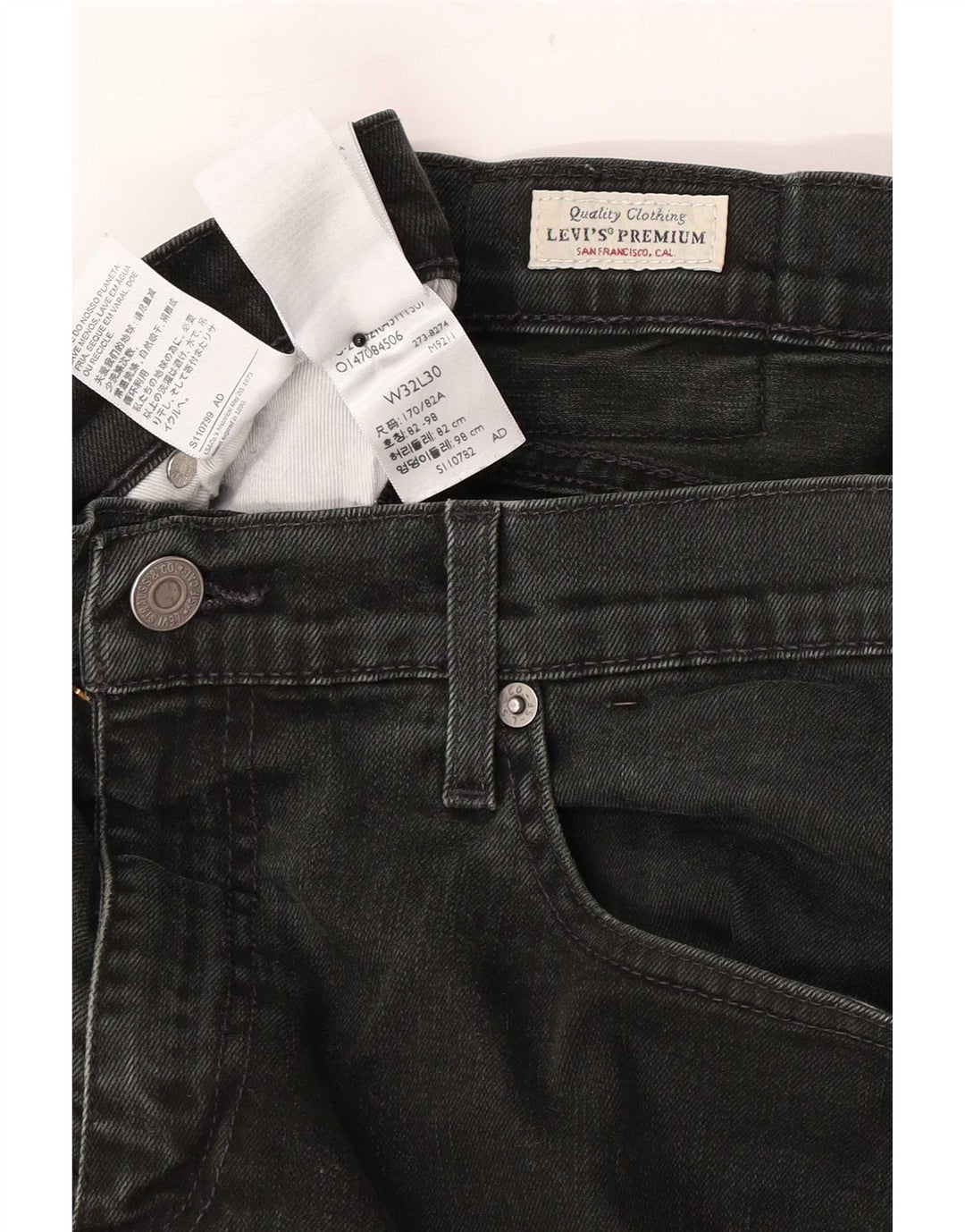 Męskie jeansy Levi's 511 Slim W32 L30 Czarna bawełna